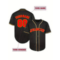 Customized Name And Number Men's Embroidery Baseball Jersey Jesus Personalized Short Sleeve Button Down Shirts For Streetwear