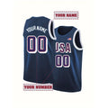 Custom Men's Basketball Jersey Breathable Round Neck Sleeveless Top DIY Name and Number For Sports Training Competition Tank Top