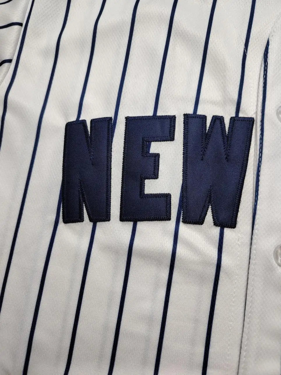 Customized Name And Number Embroidery Baseball Jersey New York White Personalized Short Sleeve Button Down Breathable DIY Shirts