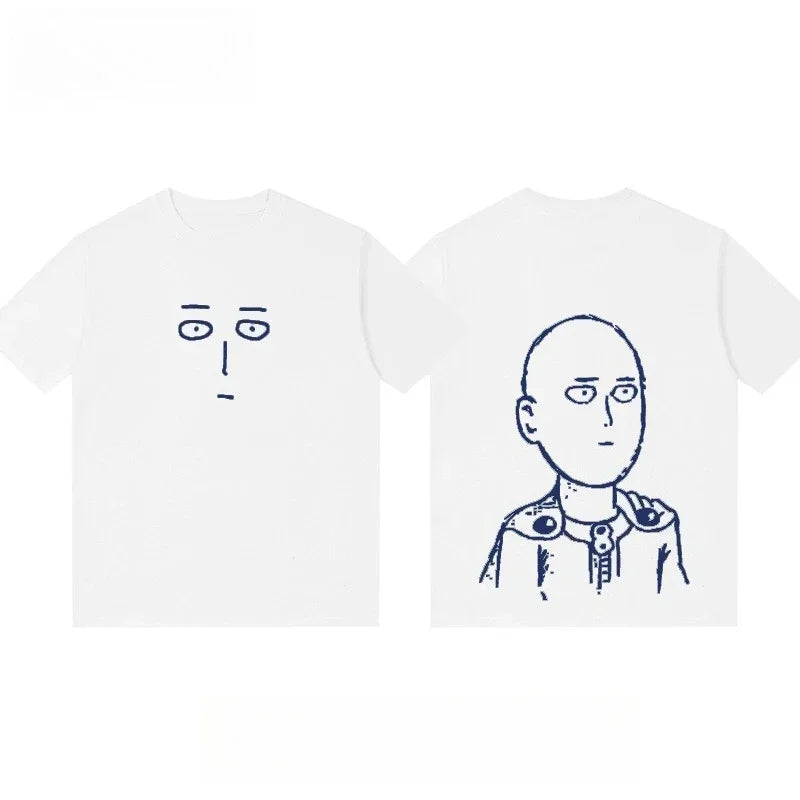 Anime Graphic Print T-shirts Summer Women Men Harajuku Casual Fashion Streetwear Y2K Tops Loose Crew Neck Short Sleeve T-shirts