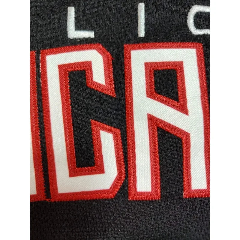 Customized Name And Number Men's Embroidery Baseball Jersey Dominica Black V-Neck Personalized Short Sleeve Button Down Shirts
