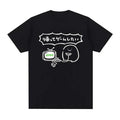 Funny Line Cartoon Japan Style Print T-shirt Men Summer Casual Fashion Harajuku High Street Tops O-Neck Short Sleeve Cotton Tees