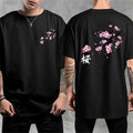 Retro Cherry Blossom Graphic Print T-shirts Summer Casual Fashion Funny Streetwear Vintage Cotton Tops O-Neck Short Sleeve Tees