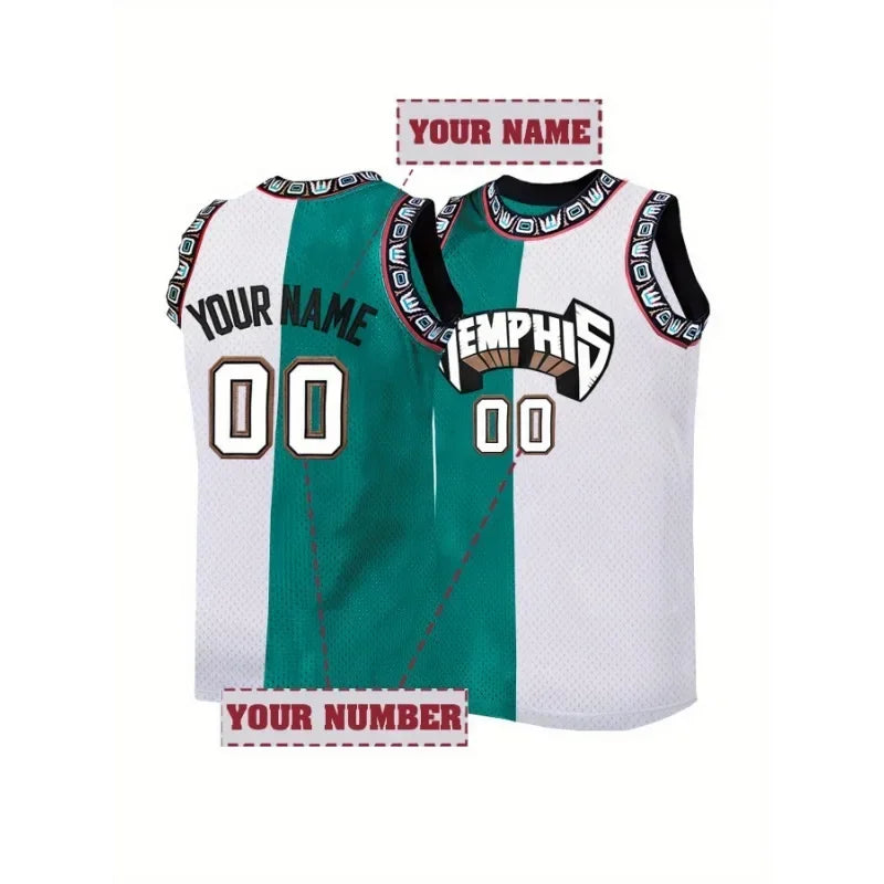 Custom Name and Number Embroidered Basketball Jersey Sports Uniform for Men Women Personalized Vest Make Your Own DIY Tank Tops
