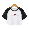 Korean Style Casual Fashion Crop Tops Y2k Print Summer Women T-shirt Harajuku Cropped Mange T-shirt Funny Graphic Crop Tees