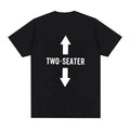 Two Seater Print T-shirts for Women Summer Minimalist Casual Fashion Loose Streetwear Tops Crew Neck Short Sleeve T-shirts