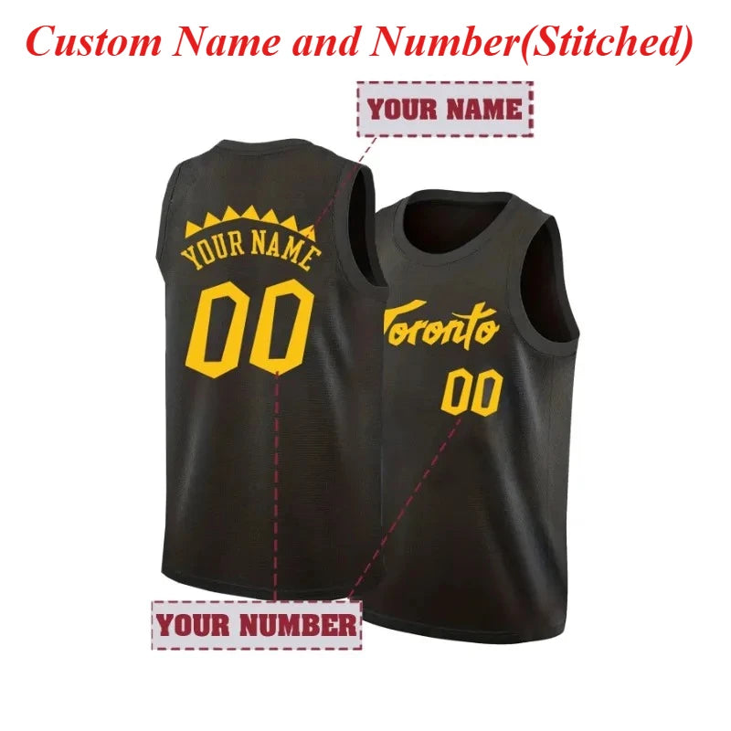 Custom Name&Number Embroidered Breathable Vest Toronto Basketball Jersey Sleeveless Sports Top for Men Personnalisé Tank Tops