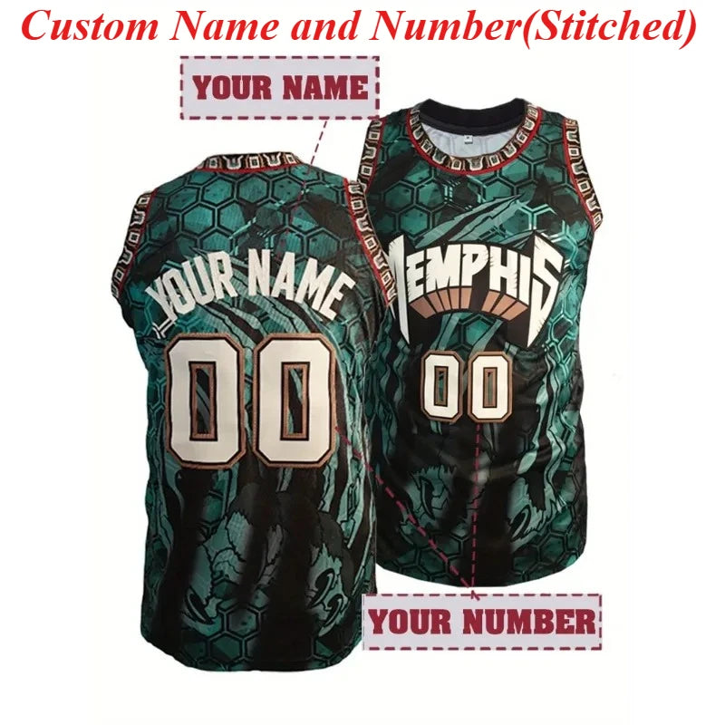 Customizable Basketball Jersey - Breathable, Sleeveless with Personalized Name & Number, Sports Top for Training & Competition