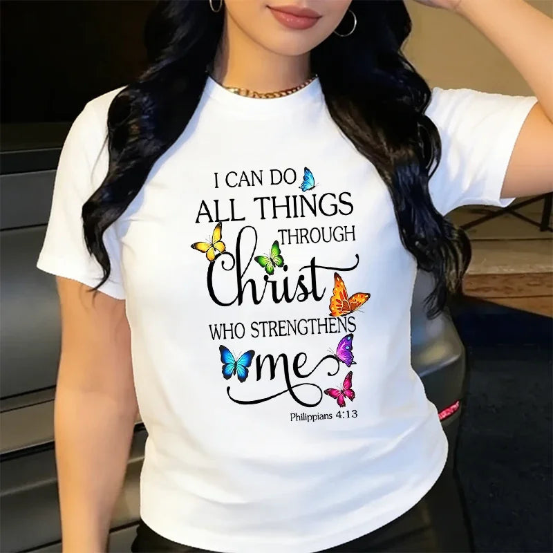 Butterfly Graphic Print Women Plus Size T-shirts Summer Casual Fashion Funny Loose Tops Women O-Neck Short Sleeve T-shirts