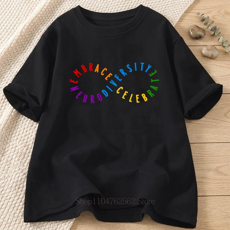 Autism Graphic Print T-shirts Summer Women Clothing Casual Fashion Minimalist High Quality Tops Loose O-Neck Short Sleeve Tees
