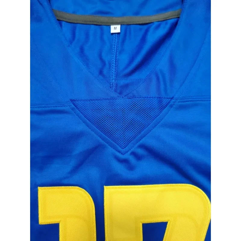 Custom Name and Number Men's Embroidery Football Jersey Los Angeles Breathable Sportswear For Team Rams Training Wear T-Shirts