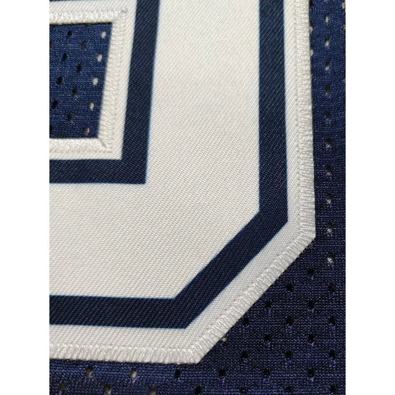 Custom Name & Number Men's Embroidered American Football Jersey Dallas Blue Retro Mesh V-Neck Personalized Short Sleeved T-Shirt
