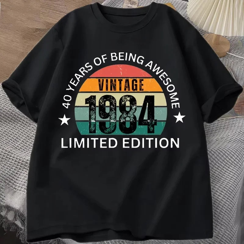 Women's Clothing Vintage Graphic Print T-shirt Summer Fashion Casual Retro Streetwear Tops Cotton Crew Neck Short Sleeve Tees