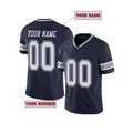 Custom Name&Number Dallas Football Shirt Men's Short Sleeve V-Neck Embroidery Breathable DIY T-Shirt Personnalis¨¦ Men Clothing