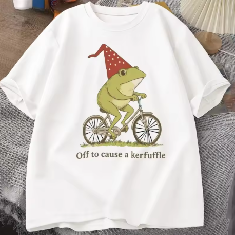Men's Weirdcore Sayings White T-Shirt