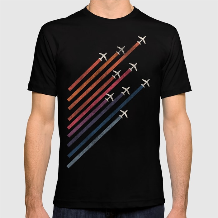Men's Aerial Black T-Shirt